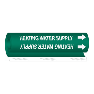 Marcador de Tuberías de Agua Caliente Flexible de Alto Rendimiento Brady para Tuberías de Edificios Industriales - Product Image 1