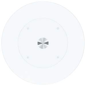 Petite table basse en aluminium avec plateau en verre trempé transparent argenté - Product Image 2