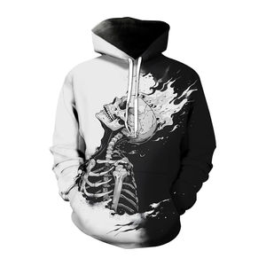 Sudadera con Capucha para Hombre, Estampado de Humo, Corte Regular, Informal, Tejida en Poliéster, para Otoño - Product Image 4