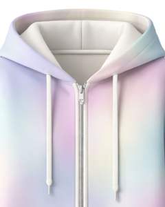 Sudadera con capucha larga multicolor pastel para mujer, abrigo de invierno con forro polar y bolsillos tipo canguro, informal, OEM, personalizado de fábrica - Product Image 3