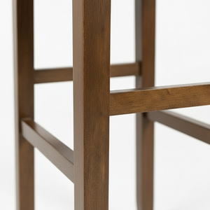 Ensemble de 2 tabourets de bar et de comptoir en cuir PU, ensemble de tabourets capitonnés en cuir PU, ensemble de tabourets rembourrés en PU avec structure en bois massif, hauteur bar et comptoir - Product Image 2