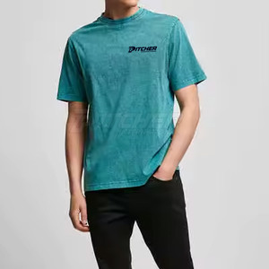 T-shirt délavé à l'acide pour homme, dernière tendance, tissu respirant, tenue décontractée pour tous les jours - Product Image 5