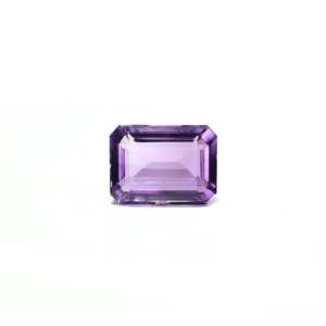 Certified Natural Amethyst 9.15 Carat Faceted Rectangle Loose Gemstone for Fine Jewelry - Product Image 1