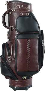 Genuine Leather Golf Bag Solid Color Zip Closure Large Capacity For Adults Carry Golf Clubs - Product Image 3