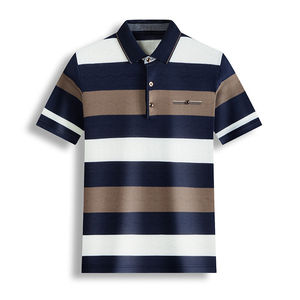 Polo pour hommes en polyester et coton, uni, vierge, prix usine, avec logo personnalisé imprimé, grandes tailles, polos personnalisés - Product Image 1