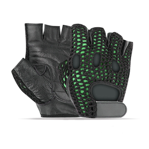 Goatskin Leather Breathable Fitness Motorbike <b>Gloves</b> Adjustable Wristband Silicone Grip Sporty Wrist-Length <b>Touchscreen</b> <b>Gloves</b> - Product Image 5