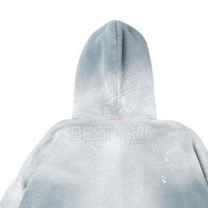 Sudadera con capucha de diseño personalizado estilo street fashion con efecto desgastado para niños, suave y cómoda, sudaderas holgadas con efecto desgastado a precios de mayorista. - Product Image 3