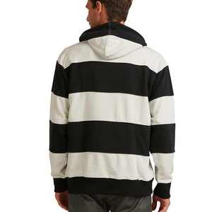 Sweat à capuche demi-zippé pour homme de haute qualité, color-block, 100 % coton, coupe oversize, décontracté, pour l'hiver, à prix de gros - Product Image 2