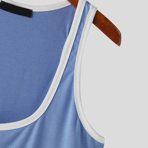 Camiseta sin mangas de punto para hombre, chaleco deportivo transpirable, ropa de calle informal, tallas grandes S-5XL, Spandex/Algodón - Product Image 5