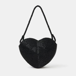 Fringe Beaded Coin Pouch Textured Design Women Fashion <b>Small</b> <b>Wallet</b> Purse Party Style Statement Accessory - Product Image 3