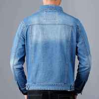 Veste en jean classique pour homme, coupe slim décontractée, style streetwear, veste en jean bleu vintage pour homme, vêtement d'extérieur élégant