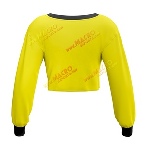 Sudadera Corta de Mujer, Personalizada, 100% Algodón, Tejido a Cuadros, de Felpa, Manga Larga, Antibolitas, Transpirable y de Secado Rápido - Product Image 2