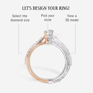 Anillos Unisex Personalizados con Diamantes Naturales Redondos de Corte Brillante, Chapados en Oro de 14K, Certificados por IGI - Product Image 1