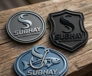 SUBHAY INTERNATIONAL Rubber <b>Patch</b> 3D Embossed <b>Sew</b>-<b>On</b> Logo Custom Shapes - Product Image 3