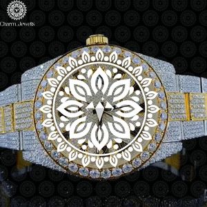 Charm_Jewells Women's Luxury Stainless Steel <b>Watch</b> 40mm Round Dial Sapphire Crystal Quartz Movement Analog Fold Clasp - Product Image 1