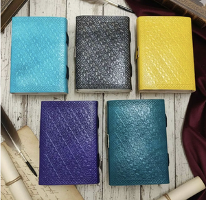 Wholesale Custom Purple Embossed Leather Journal <b>Lock</b> Handmade Vintage Diary Spellbook Grimoire Book of Shadows - Product Image 4