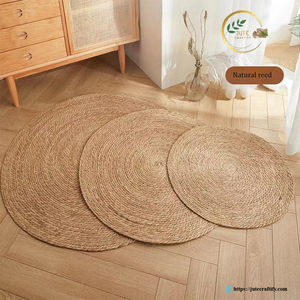 Tapis en jute fait main – Tapis de sol durable en fibres naturelles pour la maison, le bureau et la décoration intérieure - Product Image 2