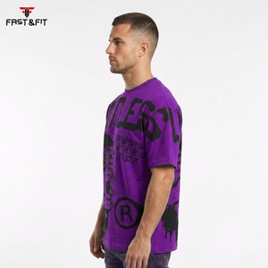 Camisetas de Hombre Estampadas de Manga Corta con Cuello Redondo, a la Moda, con Logotipo Personalizado, de Tela Gruesa, en Oferta - Product Image 2