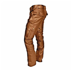 Customize High Quality Pants Custom Logo Design Daily Use Leather Custom Color Black Leather Pant <b>For</b> <b>Men</b> - Product Image 3