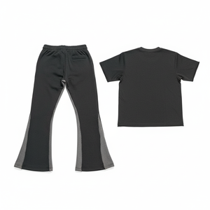 <b>men</b> Y2K Graphic Sleeveless <b>Crop</b> Top Flared <b>Pants</b> Matching 2 Piece Streetwear Set - Product Image 5