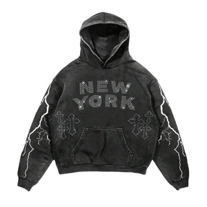 Sudadera con Capucha Extra Grande para Hombre, Marca Glory, Popular, de Alta Calidad, 100% Algodón, Ecológica, con Hombros Caídos, Lavada - Product Image 1