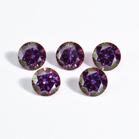 Piedras Sueltas de Moissanita Rojo Púrpura VVS de Alta Calidad, Redondas de 3-9 mm, Gemas Sintéticas Cultivadas, Venta al por Mayor en Stock