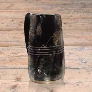 Handcrafted Polished Ox Horn Beer <b>Mug</b> Unique Viking Style Drinking Vessel for Ale Enthusiasts - Product Image 3