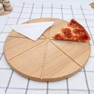 Assiette à steak et à pizza en bois polie à la main |   Assiette de service ronde en bois lisse - Product Image 1