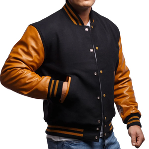 Custom Varisty <b>Jacket</b> <b>Winter</b> <b>Leather</b> Sleeves Wool Baseball Letterman Vintage Varsity <b>Jacket</b> for Men - Product Image 2