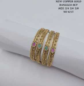 Indian Traditional Gold Plated Kundan <b>Bangle</b> Set Brass Base <b>Bangles</b>, Bridal Wedding Jewelry Set for Women - Product Image 3