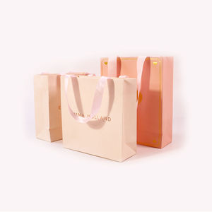 Sacs de courses en papier ondulé personnalisables de qualité supérieure, sacs d'épicerie écologiques en kraft avec poignées, parfaits pour une utilisation durable - Product Image 1