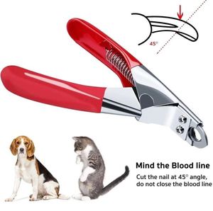 Cortauñas para Perros, Gatos, Ovejas y Conejos, Cortador de Uñas Rojo para Animales con Empuñadura Ergonómica, Herramienta de Aseo de Acero Inoxidable - Product Image 1