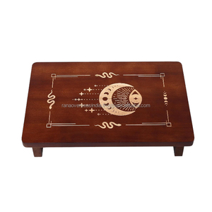 Table d'autel en bois de haute qualité et de qualité supérieure Dream Chatcher et Moon Phases Pattern Wiccan Altar Table à un prix abordable - Product Image 6