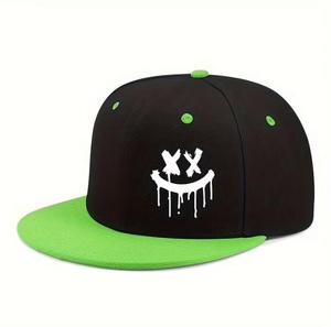 หมวกแก๊ป Snapback ลายยิ้มสีขาวสไตล์สตรีทลำลอง ระบายอากาศได้ดี สำหรับผู้ใหญ่ ฤดูใบไม้ผลิ ฤดูร้อน ผ้าฝ้าย 100% - Product Image 5