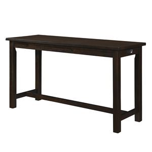 4pc Espresso Finish Counter Height Dining <b>Set</b> USB Ports Power Outlets 3 Casual <b>Stools</b> Built-in Drawer <b>Table</b> Convenient Features - Product Image 3