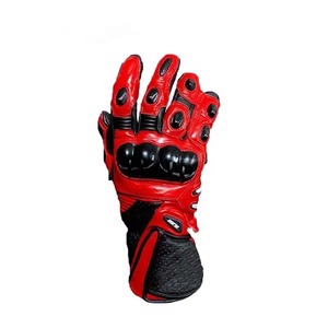 Customizable Leather Waterproof Non-Slip Breathable Motorbike Motocross <b>Gloves</b> Full Finger <b>Touch</b> Screen Hook Loop Closure Unisex - Product Image 3