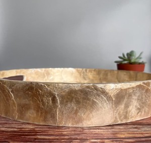 Handmade Round Mother of Pearl Decorative Serving Tray for <b>Coffee</b> <b>Table</b> Coastal Farmhouse Home Decor Accent from Vietnam - Product Image 4