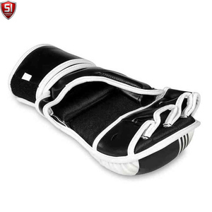 Gants de Sparring MMA en Cuir PU Premium, Gants d'Entraînement à Doigts Ouverts, Sangle de Poignet Réglable, Fermeture Auto-agrippante, Arts Martiaux, Boxe - Product Image 5