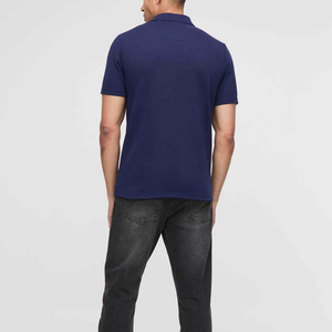 Polo en polyester pour homme, respirant, à manches courtes, décontracté, pour le travail, doux, confortable, broderie personnalisée, impression, vente en gros - Product Image 6