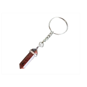 High Quality Crystal Keychain Stone Mahogany obsidian Pencil <b>key</b> chain natural Stone bead Healing <b>Key</b> Holder Gift Women <b>Key</b> Chai - Product Image 1