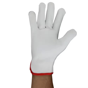 Grain Leather Red & White Color Gardening Assembly Safety Work Industrial <b>Gloves</b> Good Quality Material Made Soft <b>Driver</b> <b>Gloves</b> - Product Image 6
