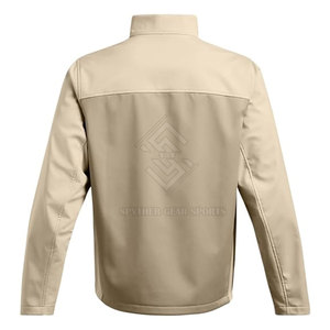 Customized Casual <b>Stand</b> Collar Zipper Front Logo Light <b>Weight</b> Breathable Men's Winter Softshell Jacket - Product Image 4