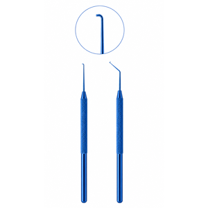 Gancho Sinskey de Titanio Azul, Instrumento Quirúrgico Oftálmico de Precisión para Cirugía Ocular, para Cataratas y Procedimientos Microquirúrgicos - Product Image 3