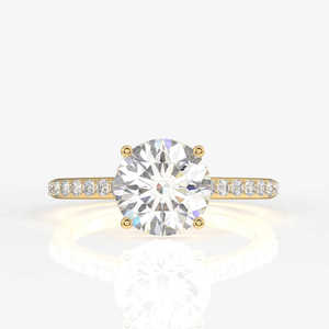 Luxury Moissanite Diamond <b>Ring</b> with 925 <b>Silver</b> and Round Brilliant Cut Diamond <b>Ring</b> Engagement Wear <b>Ring</b> - Product Image 1