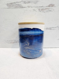 Artistic Ocean Wave <b>Storage</b> Canister Tight Seal Lid Freshness Lock Durable Build Space Saving Stylish <b>Kitchen</b> <b>Storage</b> - Product Image 6