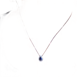 Elegant 925 <b>Silver</b> Moissanite Pendant Necklace Pear Cut Rhodium Plated <b>Snake</b> <b>Chain</b> Womens Classic Jewelry Everyday Wear - Product Image 6