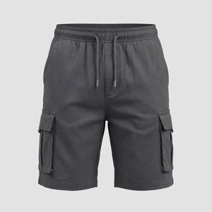 Shorts de sport décontractés pour hommes en gros, 100 % coton, toile unie, pour l'été, personnalisables, prix abordable - Product Image 3