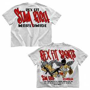 T-shirt graphique homme 100 % coton délavé à l'acide, style streetwear tendance 2026, coupe oversize personnalisée, services OEM - Product Image 1