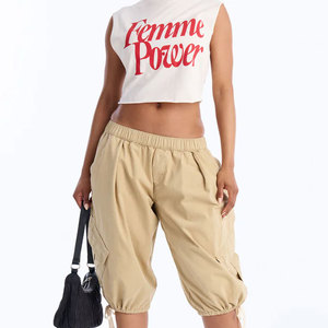Shorts de mezclilla de verano de talle alto, pierna recta, estampados, sexys, elásticos, talla grande, con lavado arena, con botones y cremallera, de secado rápido para mujer - Product Image 6
