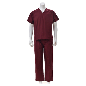 Bata de Hospital Unisex con Cuello en V, Uniforme Médico de Poliéster y Algodón, Ropa Médica Tejida, OEM ODM al por Mayor - Product Image 1